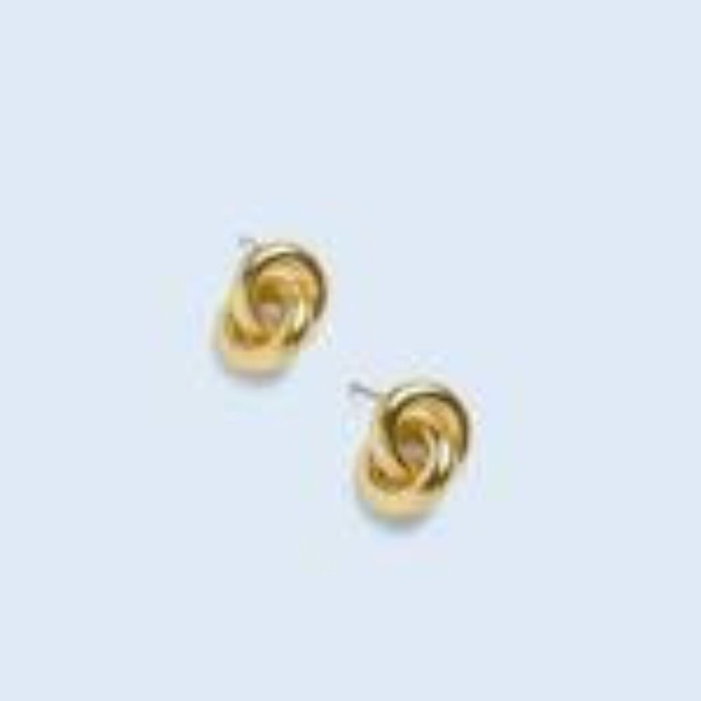 hoop chain drop earrings